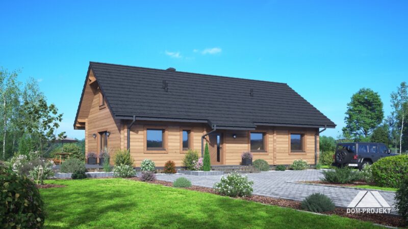 Eingeschossiges Holzhaus B1800