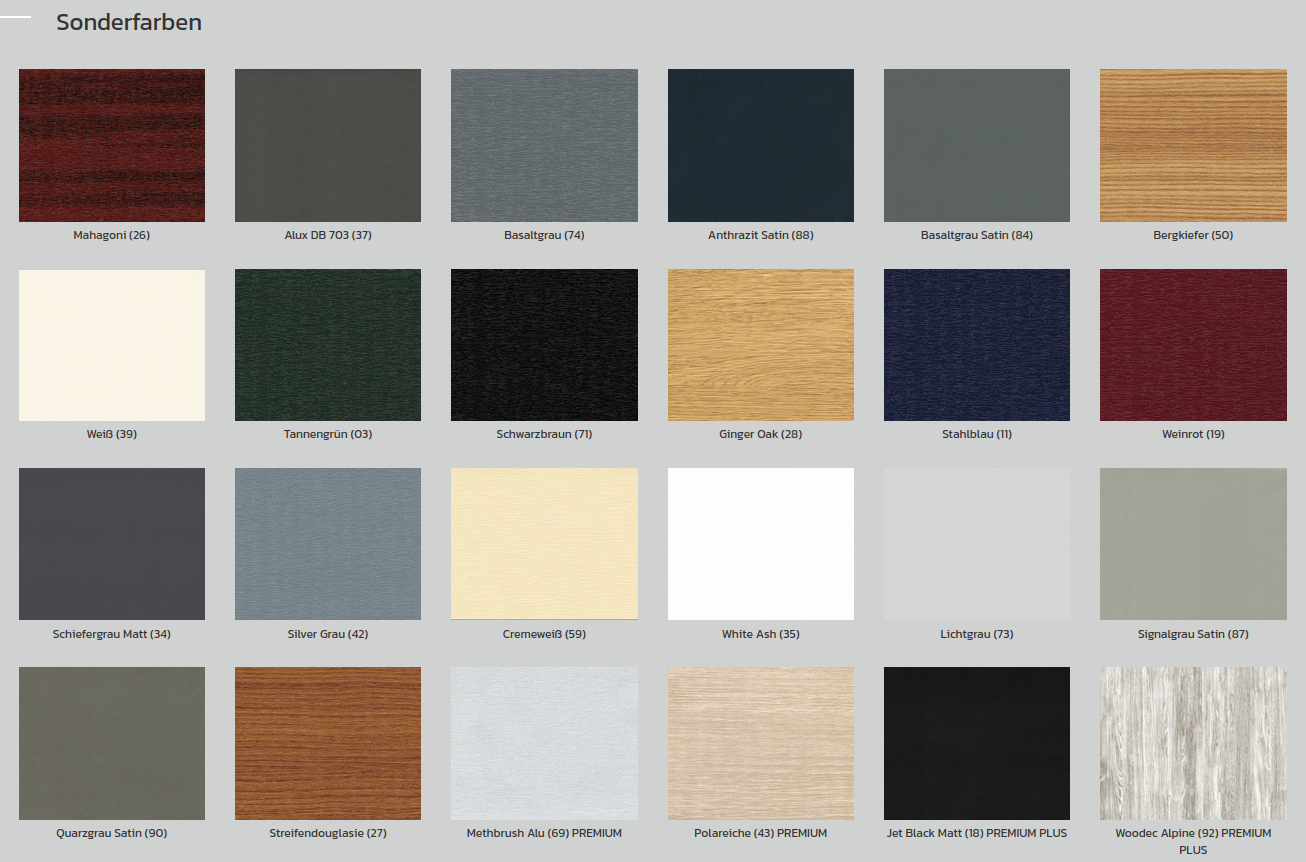 Fenster-Standardfarben