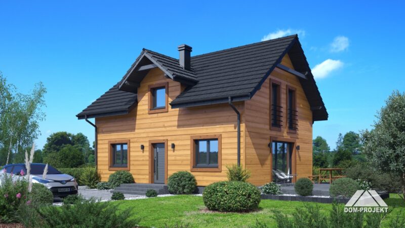 Holzhaus mit Dachgaube SH1699